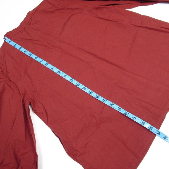 Anthropologie Nikasha Utility Cargo Blouse Crimson Red Medium - Picture 5 of 8